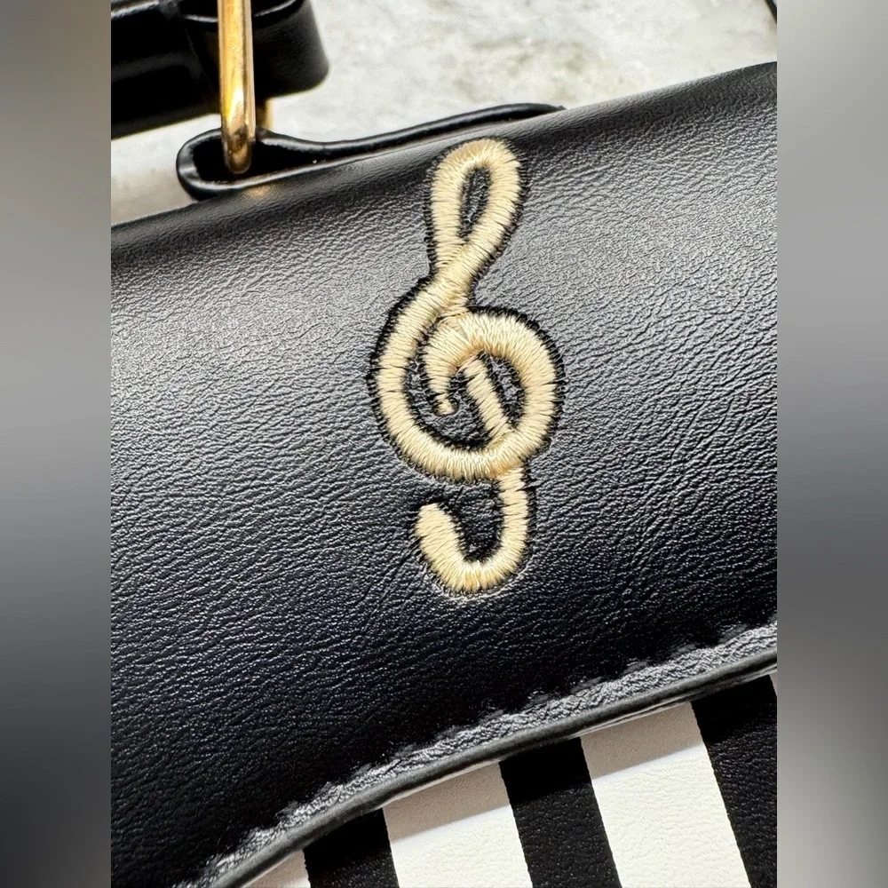 New Music Piano Keyboard Synth 80s Vibe Novelty Crossbody Shoulder Purse Bag